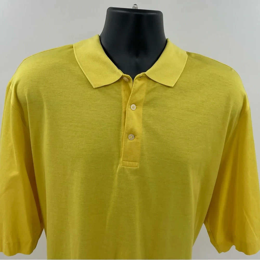 Polo Golf Ralph Lauren Polo Shirt Adult Pima Cotton Lemon Yellow Solid‎ Men’s XL